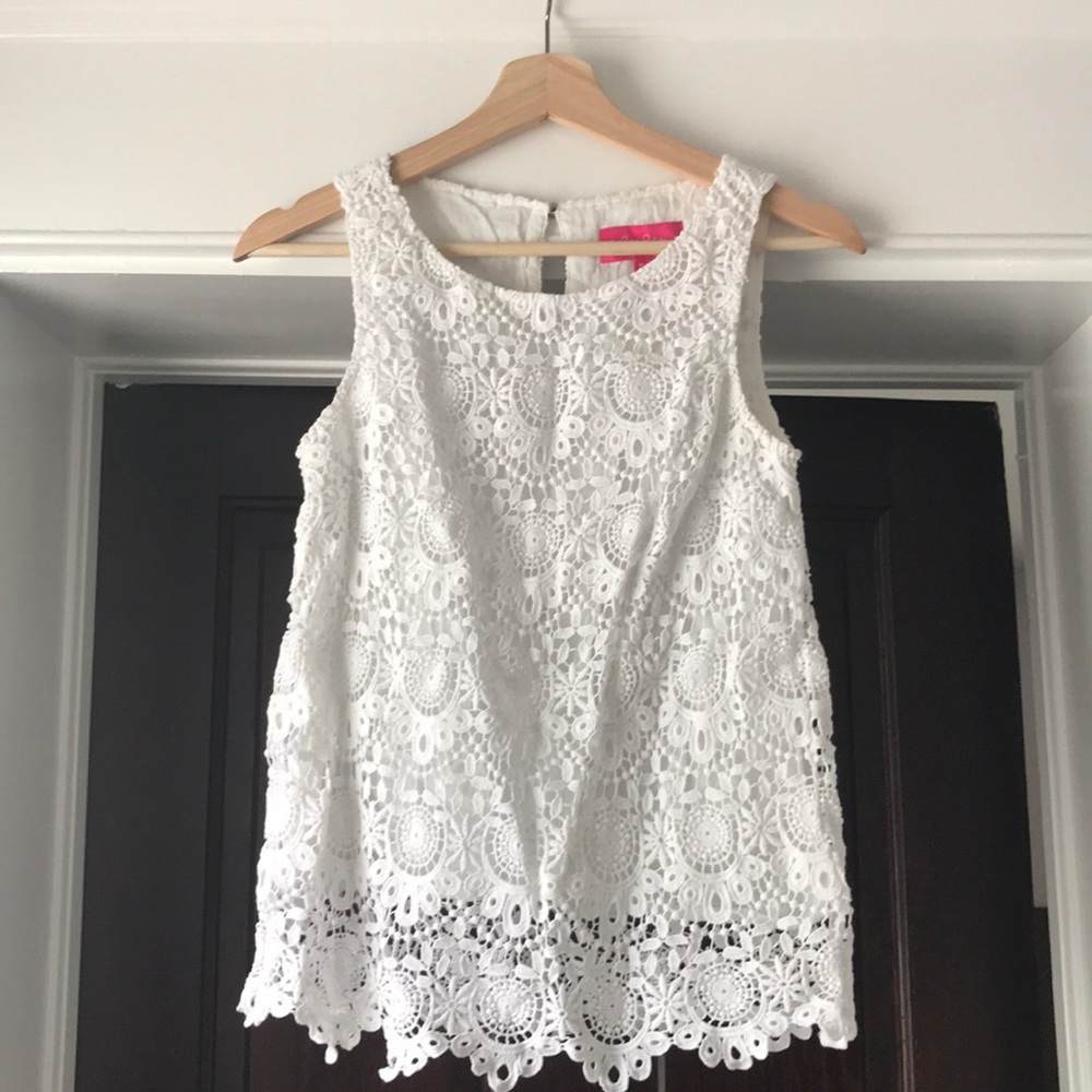 LILLY PULITZER at Target size XS white lace top!